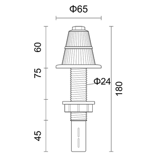 T6524B(ABS)65两层塔型排水帽 产品图