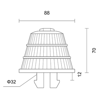 K8812(ABS)卡扣排水帽 产品图