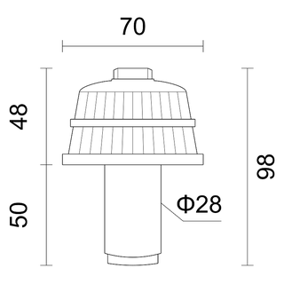 T7028(ABS)70两层塔型排水帽 产品图