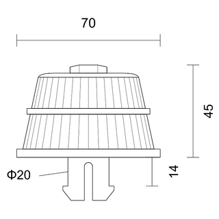 K7014(ABS)卡扣排水帽 产品图