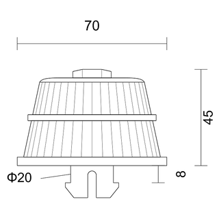 K7008(ABS)卡扣排水帽 产品图