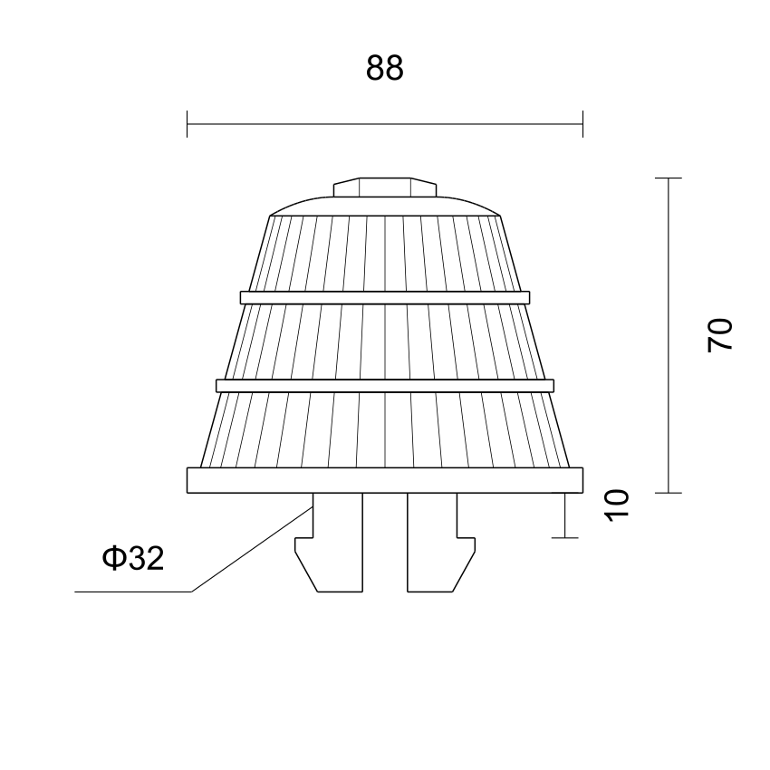K8810（ABS）卡扣排水帽 产品图