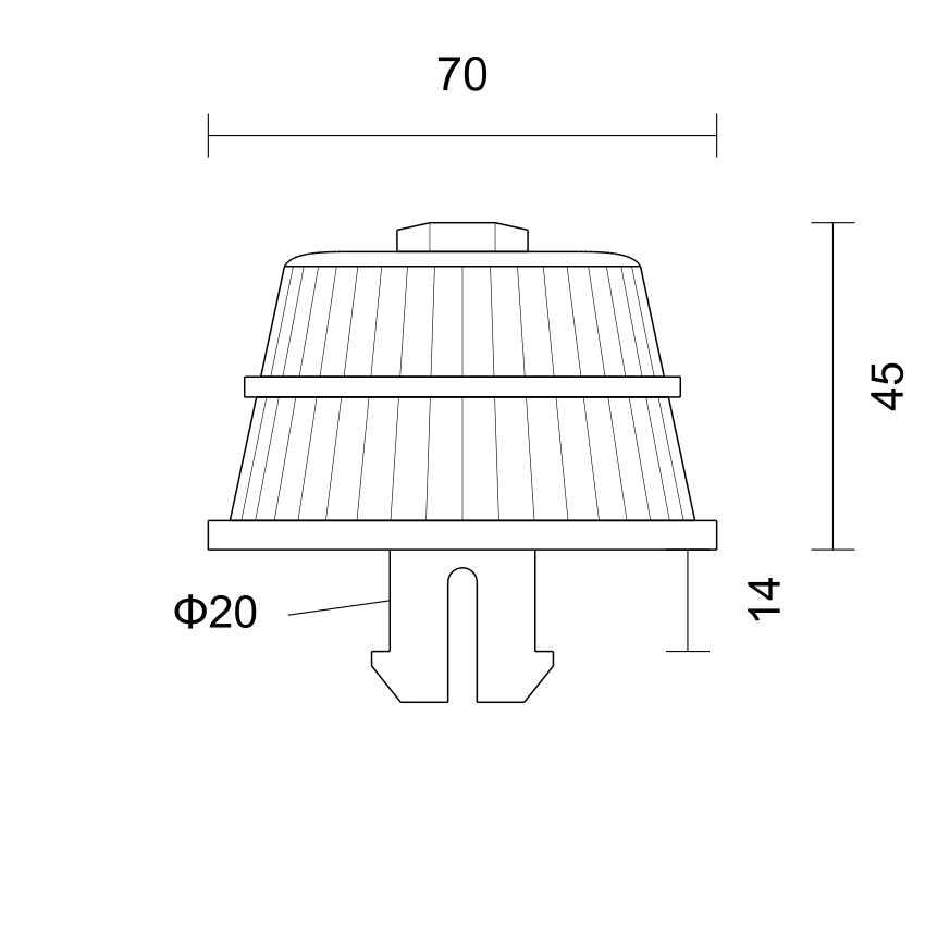 K7014（ABS）卡扣排水帽 产品图