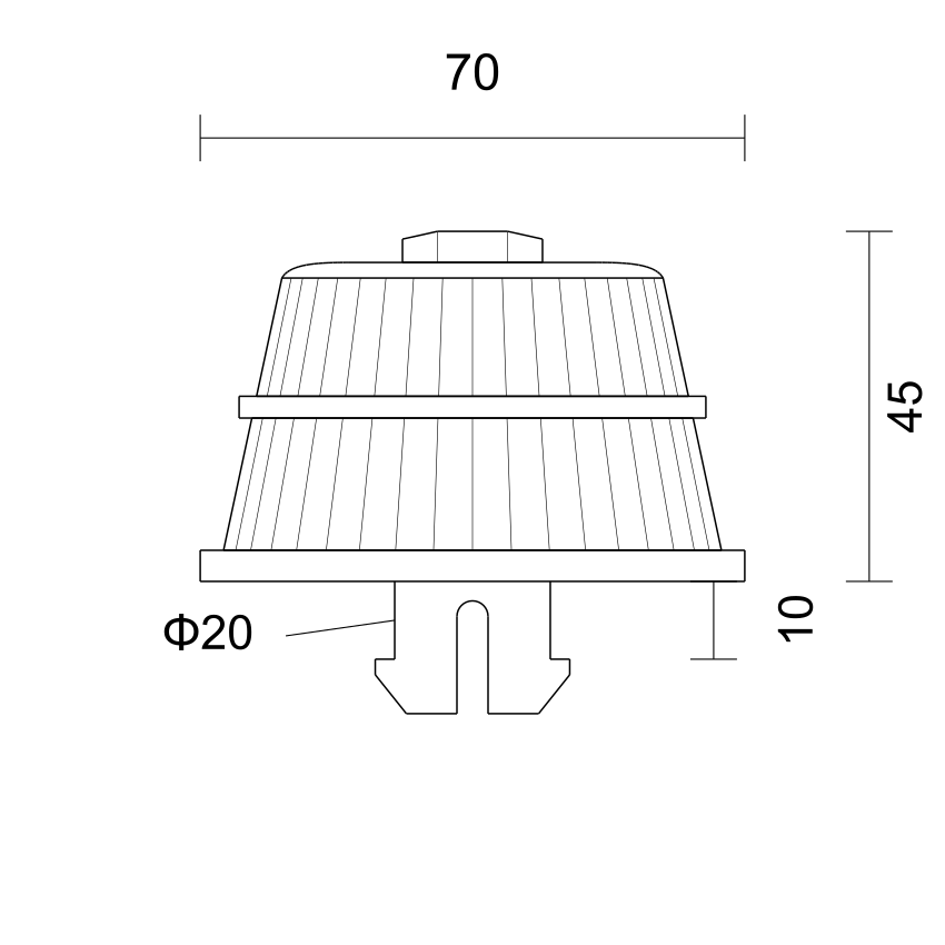 K7010（ABS）卡扣排水帽 产品图