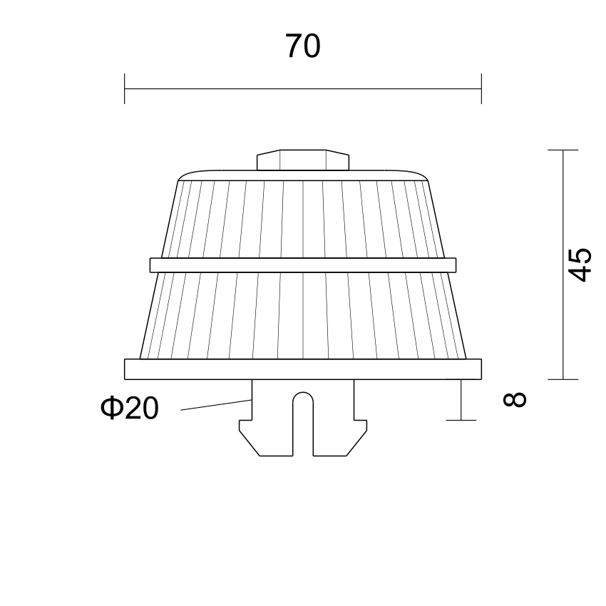 K7008（ABS）卡扣排水帽 产品图